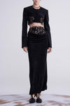 OUDE WAAG Core Velvet New Jet Sleeping skirt OW-23SS-SK05 Black
